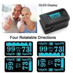 Fingertip Pulse Oximeter Blood Oxygen and Heart Rate Monitor