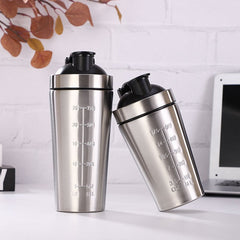 304 Stainless Steel Protein Shaker Bottle with Lid and Ball
