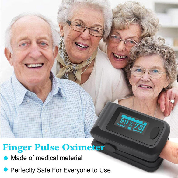 Fingertip Pulse Oximeter Blood Oxygen and Heart Rate Monitor