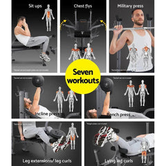 Multi Station Weight Bench Press Fitness Weights Equipment