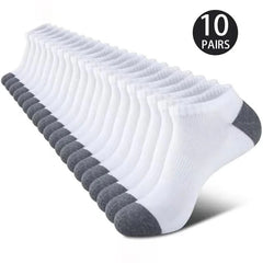 10 Pairs Breathable Low-Cut Socks – Sweat-Absorbing, Odor-Proof for Outdoor Activities