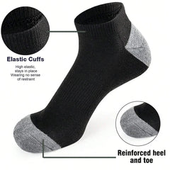 10 Pairs Breathable Low-Cut Socks – Sweat-Absorbing, Odor-Proof for Outdoor Activities