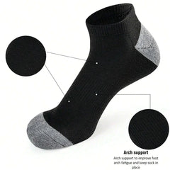 10 Pairs Breathable Low-Cut Socks – Sweat-Absorbing, Odor-Proof for Outdoor Activities