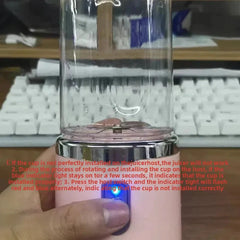 Portable Electric Blender Bottle – 6-Blade Smoothie Maker USB