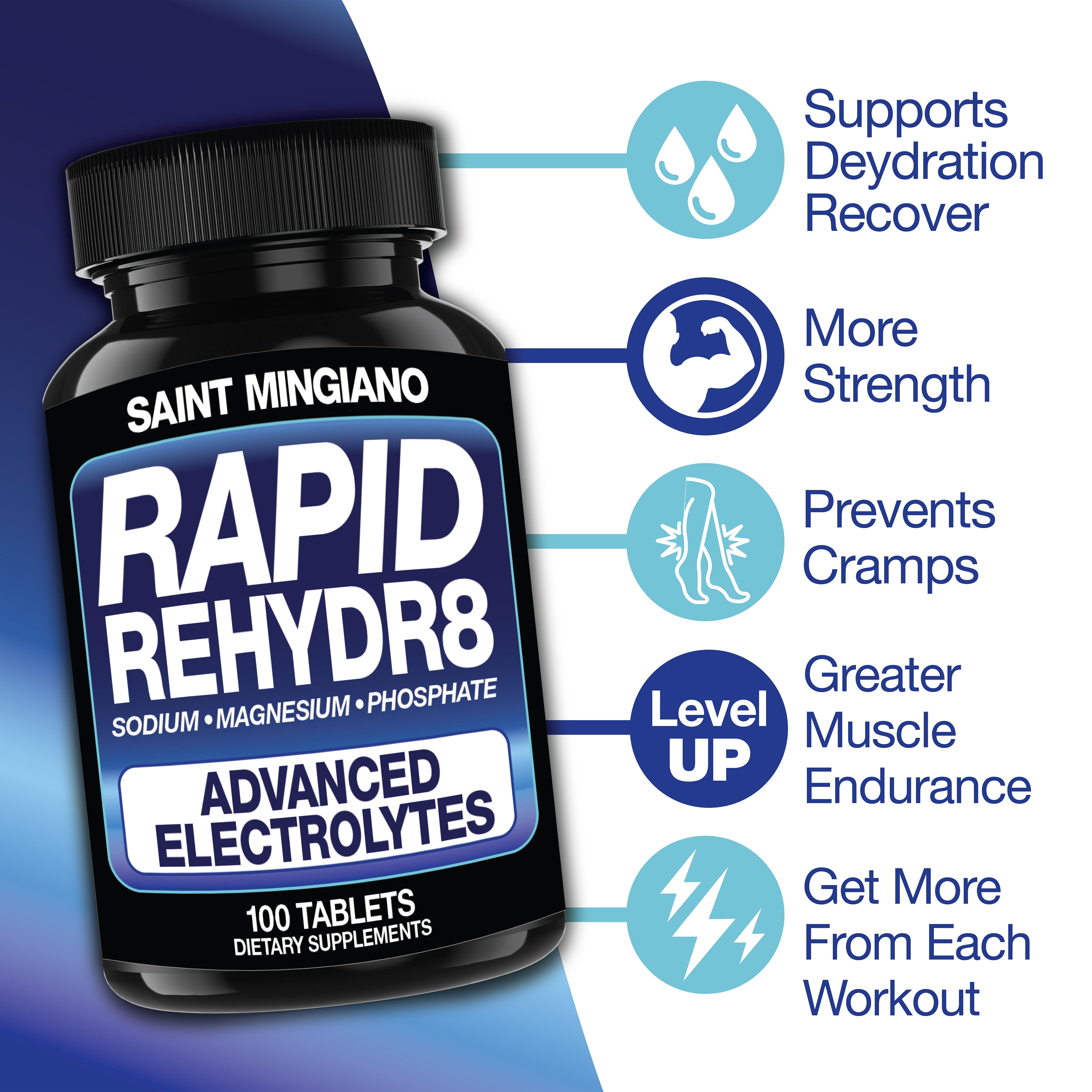 Rapid Rehydr8 Electrolyte Capsules for Muscle Recovery and Endurance