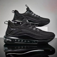 Men's Flyknit Air Cushion Running Shoes Fashion Height Increase