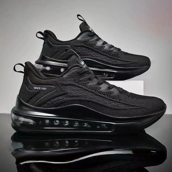 Men's Flyknit Air Cushion Running Shoes Fashion Height Increase