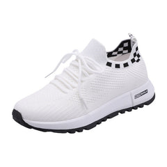 Women's Lightweight Flyknit Running Shoes Fashionable Casual Mesh Sneakers